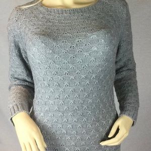 Comfortable Grey Women’s Turkish sweater repeated pattern stretch Red Roza Brand